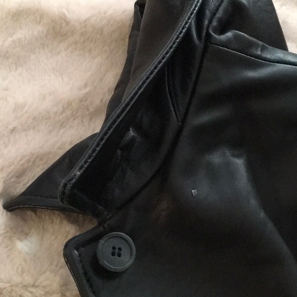 100% leather black button up jacket - Picture 6 of 7